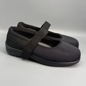 Orthofeet Springfield Women 10.5 Black Orthopedic Shoes Hook & Loop Comfort Shoe